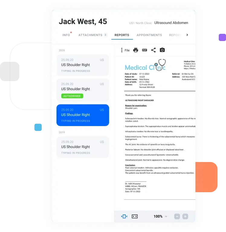 Secure image sharing in QUBS PACS