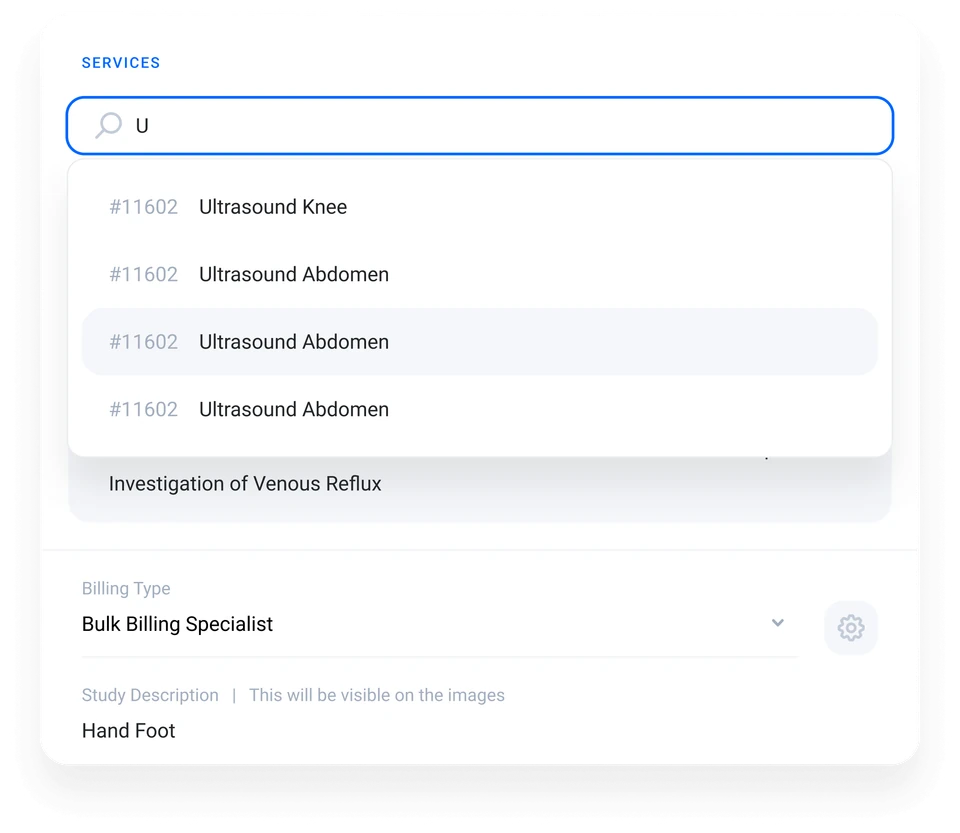 RIS billing workflow