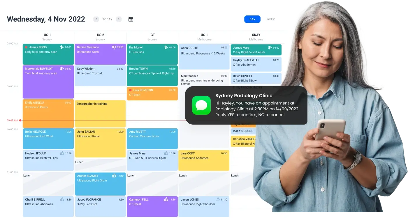 Scheduling dashboard on desktop