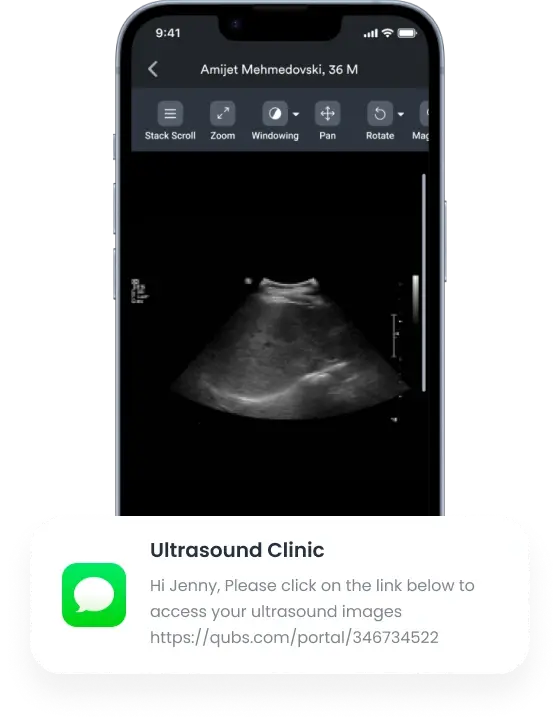Patient image portal on mobile
